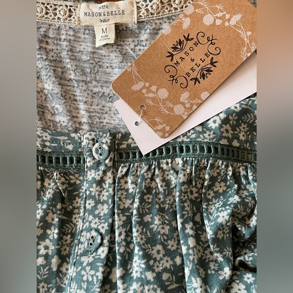 Mason & Belle Janei Short Sleeve Knit Top 🌸 NWT Gorgeous Color & Design/Details - Picture 14 of 15